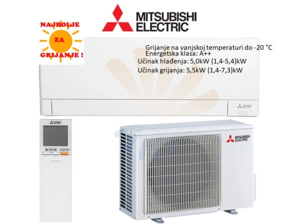 MITSUBISHI ELECTRIC Klima 18 UREĐAJ MSZ-AY50VGKP/MUZ-AY50VG -20°C