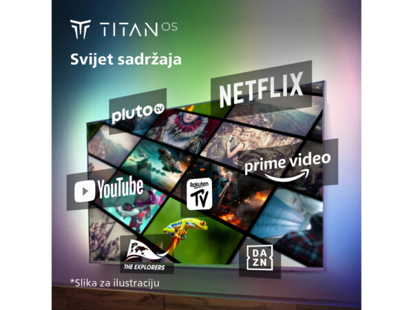 Philips 75"PUS8319 4K Titan TVAmbilight s 3 strane; HDMI 2.1Pixel Precise Ultra HD; Dolby Atmos - Image 4