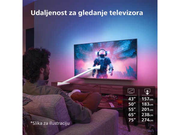 Philips 75"PUS8319 4K Titan TVAmbilight s 3 strane; HDMI 2.1Pixel Precise Ultra HD; Dolby Atmos - Image 9