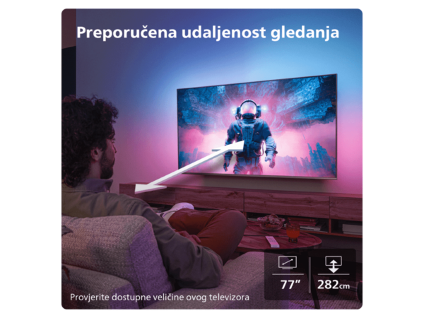 Philips 77''OLED819 4K AndroidAmbilight s 3 strane; 2.1 HDMI; P5 AI perfect; panel 120 HZ - Image 11