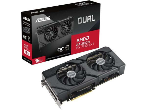 ASUS DUAL RX 7800 XT OC 16GBAMD Radeon 7800 XT OC16GB GDDR6 256bit;HDMI,3xDP