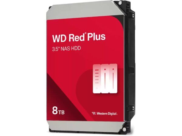 WD HDD 8TB SATA3 Red PlusIntelliPower 256MB,For NAS Systems