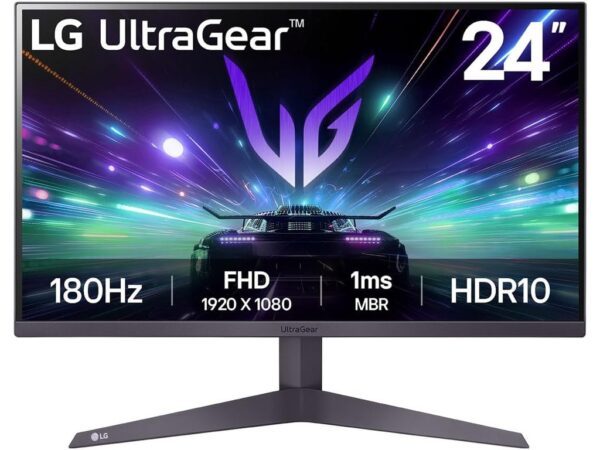 LG 24" UltraGear 24GS50F-BVA, FHD 1920x1080, 180Hz250cdm, 1ms, 2xHDMI, DP, Tilt, AMD Free